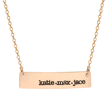 Large Nameplate Necklace - hand stamped
