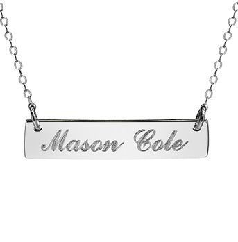 Large Nameplate Necklace - script