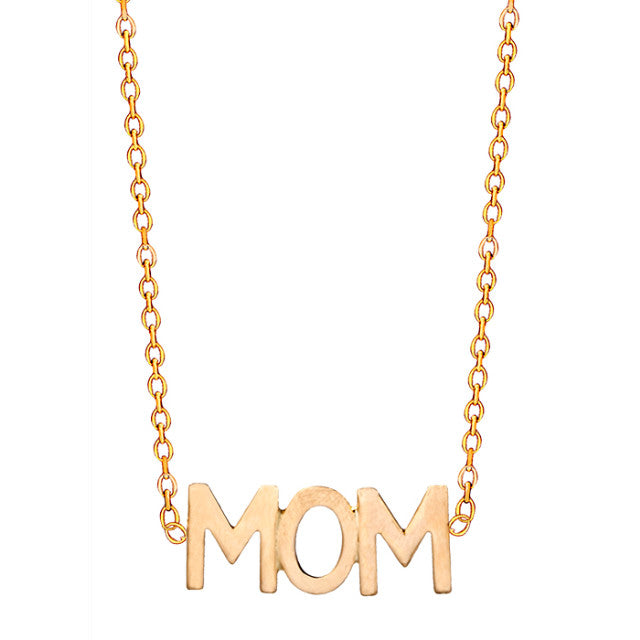 14k Gold MOM Necklace
