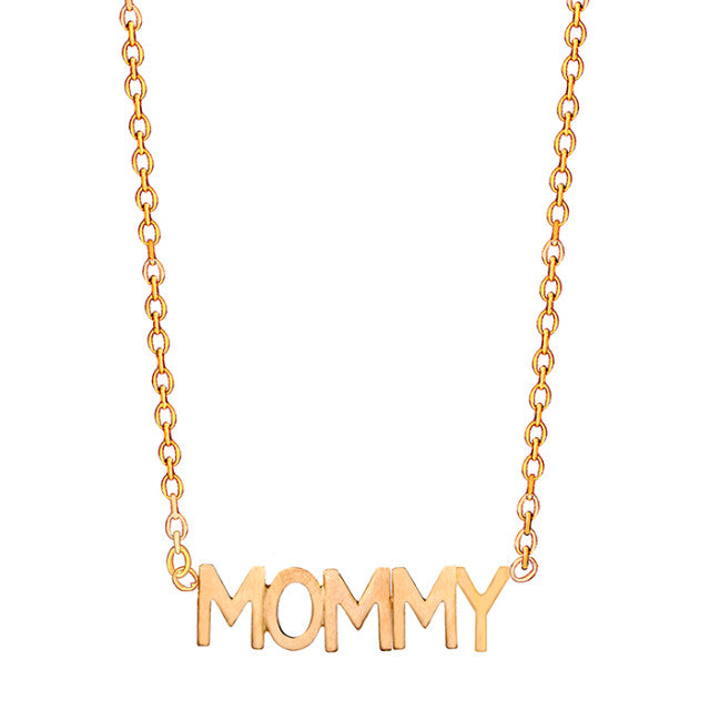 14k Gold MOMMY Necklace