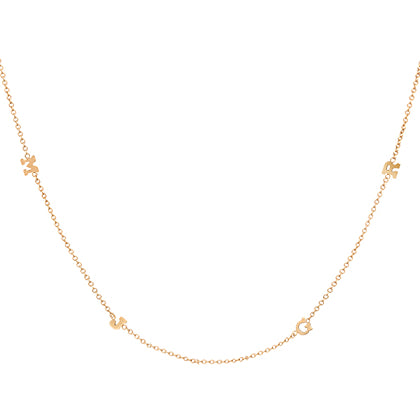 14k Gold Tiny Initial Necklace
