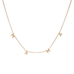 14k Gold MAMA Necklace - Spaced