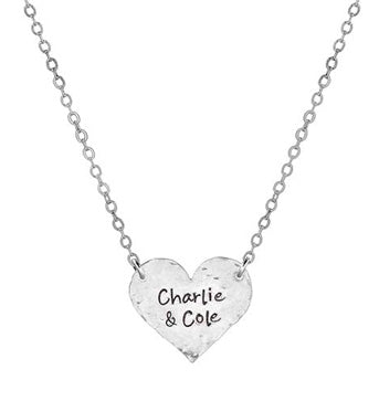 THE COLE HEART NECKLACE IN WHITE