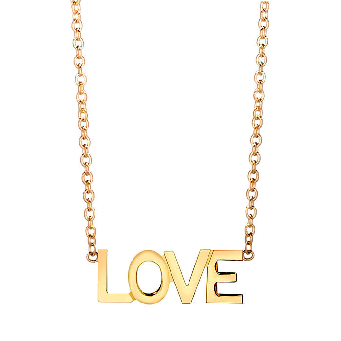 14k Gold LOVE Necklace