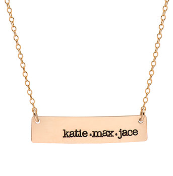 Medium Nameplate Necklace - hand stamped