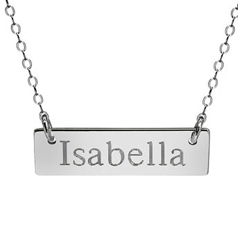 Medium Nameplate Necklace - print font