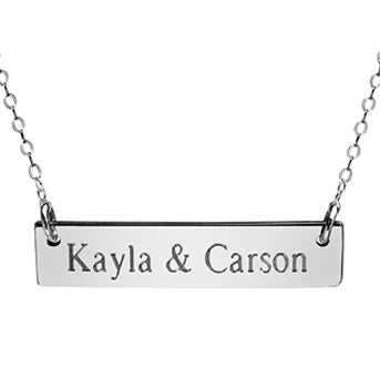 Large Nameplate Necklace - print font