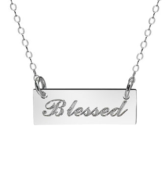 Small Nameplate Necklace - script