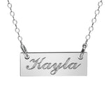 Small Nameplate Necklace - script