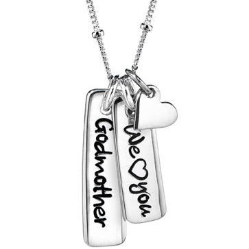 Grandma/Nana Jewelry - Bars of Love Fancy Script